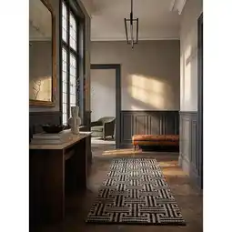 Netto Marken-Discount Läufer geometrisch Natur-Schwarz 80 x 230 cm - CROFT Kadima Design Angebot