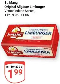 Globus St. Mang Original Allgäuer Limburger Angebot