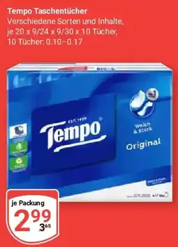Globus Tempo Taschentücher Angebot