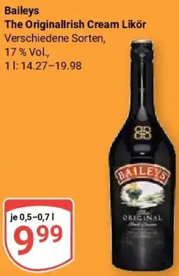 Globus Baileys The Originallrish Cream Likör Angebot