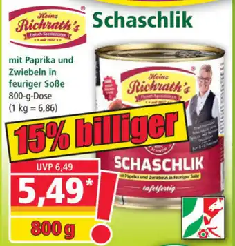 Norma Heinz Richrath's Schaschlik 800g Angebot