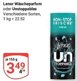 Globus Lenor Wäscheparfum oder Unstoppables Angebot