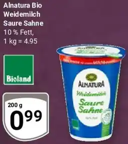 Globus Alnatura Bio Weidemilch Saure Sahne Angebot