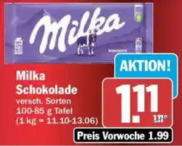 AEZ Milka Schokolade Angebot