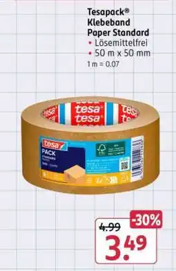 Rossmann Tesapack Klebeband Paper Standard Angebot