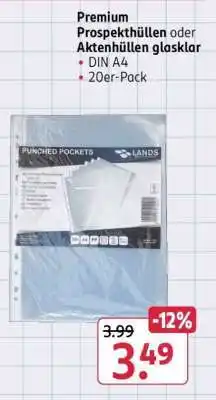 Rossmann Premium Prospekthüllen oder Aktenhüllen glasklar Angebot