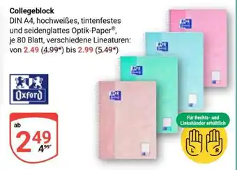 Globus Collegeblock Angebot
