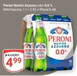 Globus Peroni Nastro Azzurro oder 0,0 % Angebot