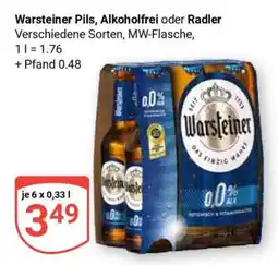 Globus Warsteiner Pils, Alkoholfrei oder Radler Angebot