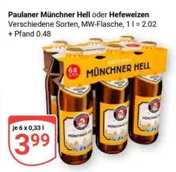 Globus Paulaner Münchner Hell oder Hefeweizen Angebot