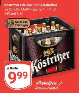 Globus Köstritzer Edelpils oder Alkoholfrei Angebot