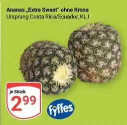 Globus Ananas „Extra Sweet“ ohne Krone Angebot