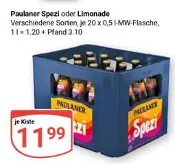Globus Paulaner Spezi oder Limonade Angebot