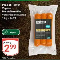Globus Peas of Heaven Vegane Wurstalternative Angebot