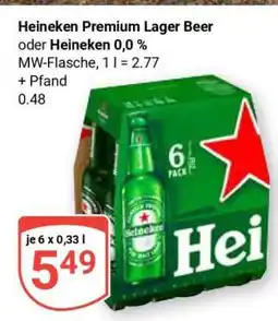 Globus Heineken Premium Lager Beer oder Heineken 0,0 % Angebot