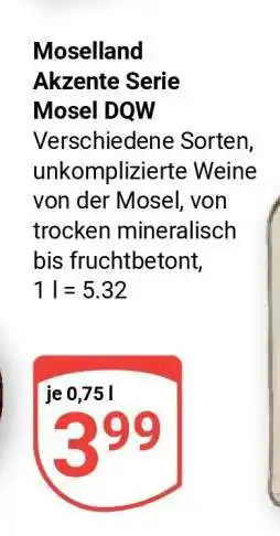 Globus Moselland Akzente Serie Mosel DQW Angebot