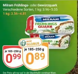 Globus Milram Frühlings- oder Gewürzquark Angebot
