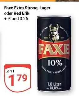 Globus Faxe Extra Strong, Lager oder Red Erik Angebot