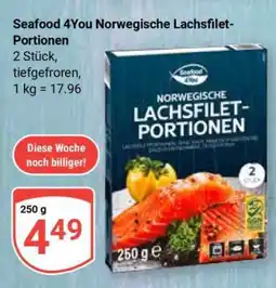 Globus Seafood 4You Norwegische Lachsfilet-Portionen Angebot