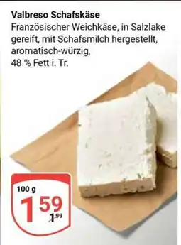 Globus Valbreso Schafskäse Angebot