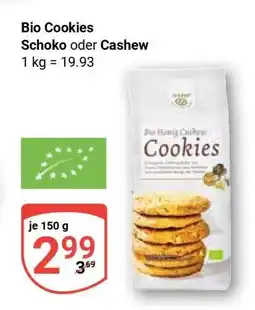 Globus Bio Cookies Schoko oder Cashew Angebot