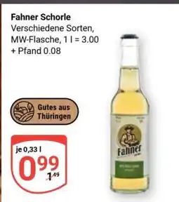 Globus FAHNER Schorle Angebot