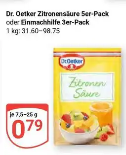 Globus Dr. Oetker Zitronensäure 5er-Pack Angebot