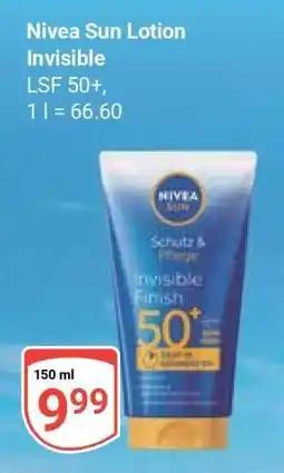 Globus Nivea Sun Lotion Invisible Angebot
