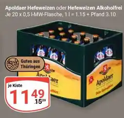 Globus Apoldaer Hefeweizen oder Hefeweizen Alkoholfrei Angebot