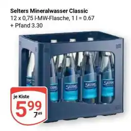 Globus Selters Mineralwasser Classic Angebot