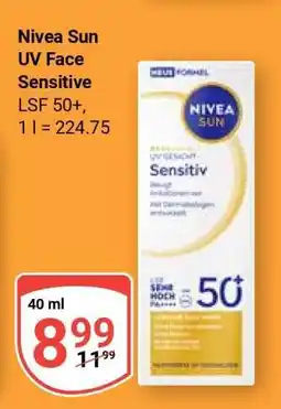 Globus Nivea Sun UV Face Sensitive Angebot