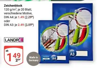 Globus Zeichenblock Angebot