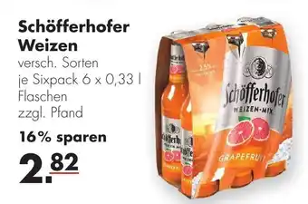 Handelshof Schöfferhofer Weizen Sixpack 6 x 0,33 L Angebot