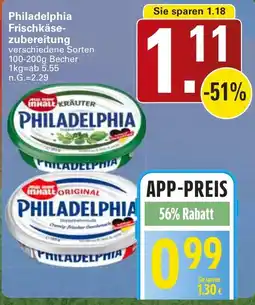 WEZ Philadelphia Frischkäsezubereitung Angebot