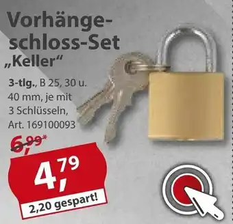 Sonderpreis Baumarkt Vorhängeschloss Set Keller Angebot