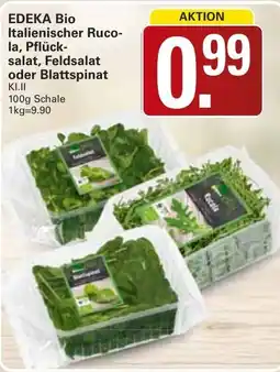 WEZ EDEKA Bio Italienischer Rucola, Pflücksalat, Feldsalat oder Blattspinat Angebot