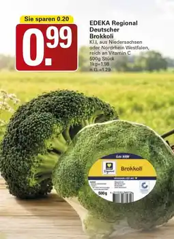 WEZ EDEKA Regional Deutscher Brokkoli Angebot