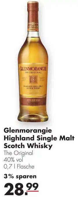 Handelshof Glenmorangie Highland Single Malt Scotch Whisky 40 % vol. 0,7 L Flasche Angebot