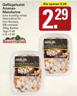 WEZ Bauern Gut Geflügelsalat Ananas Mandarine Angebot