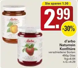WEZ d'arbo Naturrein Konfitüre Angebot