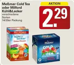 WEZ Meẞmer Cold Tea oder Milford Kühl&Lecker Angebot