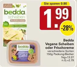 WEZ Bedda Vegane Scheiben oder Frischcreme Angebot