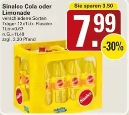 WEZ Sinalco Cola oder Limonade Angebot