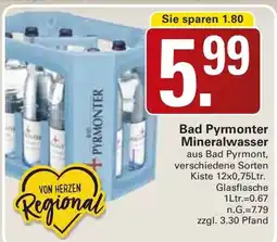 WEZ Bad Pyrmonter Mineralwasser Angebot