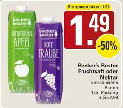 WEZ Becker's Bester Fruchtsaft oder Nektar Angebot