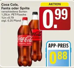 WEZ Coca Cola, Fanta oder Sprite Angebot