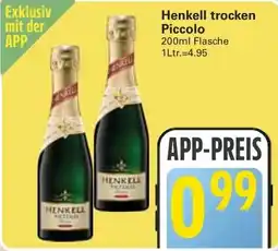 WEZ Henkell trocken Piccolo Angebot