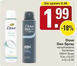 WEZ Dove Deo Spray Angebot