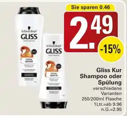 WEZ Gliss Kur Shampoo oder Spülung Angebot