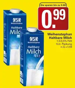 WEZ Weihenstephan Haltbare Milch Angebot